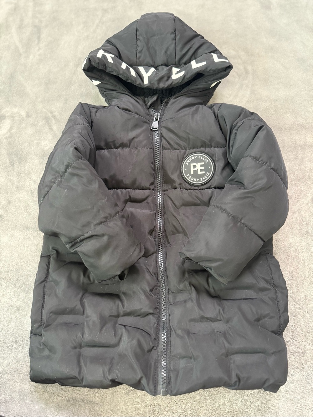 Perry Ellis Boys Winter Puffer Hooded Coat